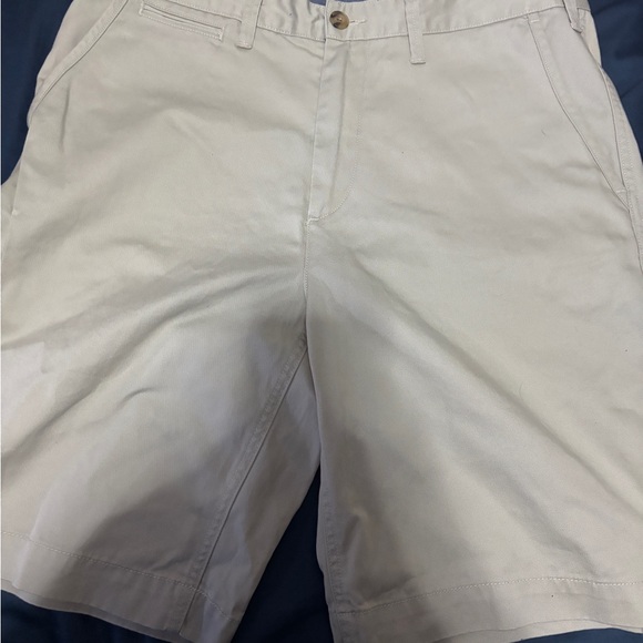 Ralph Lauren Cream Flat Front Shorts - Picture 1 of 5